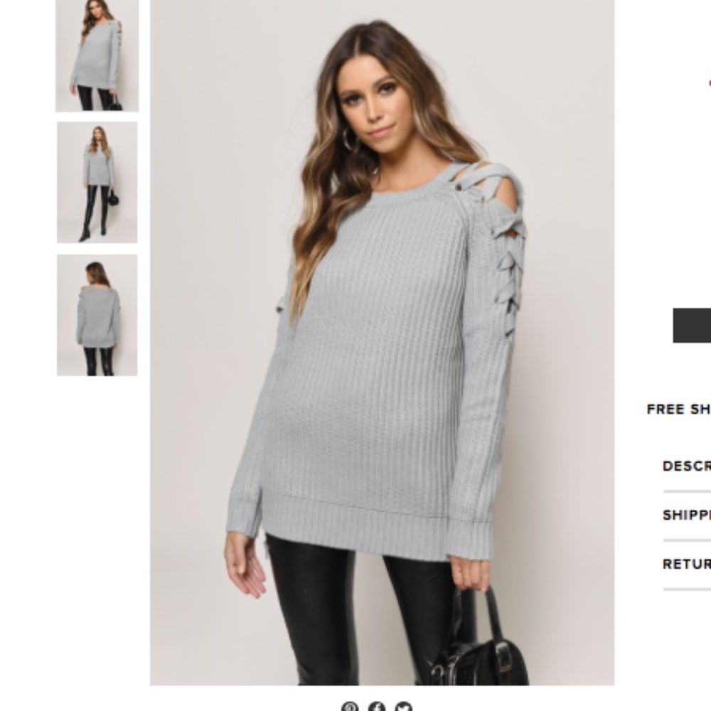 TOBI VANA GREY SWEATER